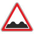 Дорожный знак 1.16 «Неровная дорога» (металл 0,8 мм, II типоразмер: сторона 900 мм, С/О пленка: тип А коммерческая)